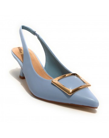 Scarpe donna Gold&gold decollete tallone aperto tc 65 celeste DS23GG11 GD736
