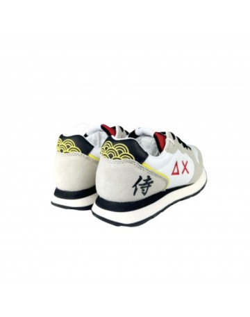 Scarpe Sun68 sneaker Boy's Tom world tour suede/ nylon bianco ZS23SU24 Z33305T