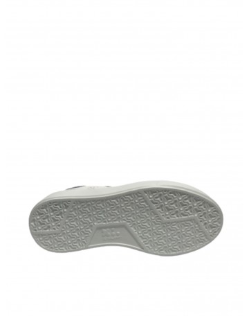 Scarpe donna Ambitious 12151W sneakers in pelle white/ purple fondo alto DS23AM01
