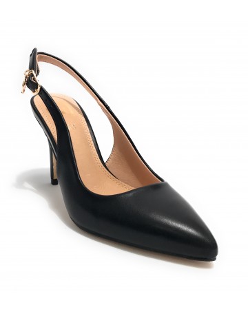Scarpe donna Gold&gold decollete tallone aperto tc 90 nero GP23-383 DS23GG15