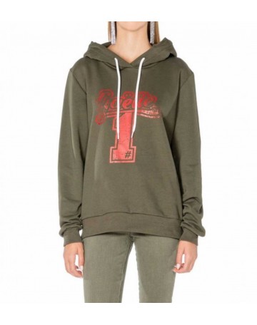 Felpa con cappuccio Gaëlle hoodie colore verde oliva donna E21GE12