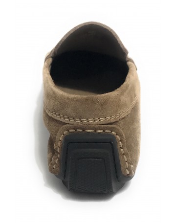 Mocassino tubolare uomo  in pelle scamosciata taupe US23EL02 2051
