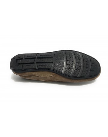Mocassino tubolare uomo  in pelle scamosciata taupe US23EL02 2051