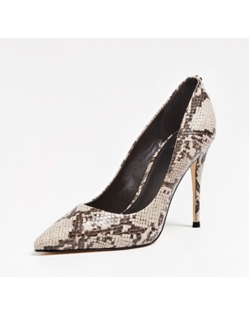 Décolléte Guess a punta mod. Okley tc 100 animalier natural donna D20GU85