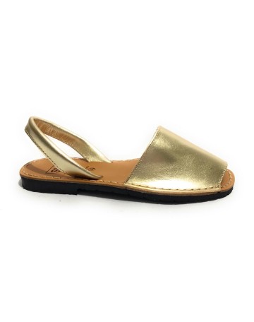 Sandalo da donna minorchina Ska Shoes mod. Ibiza in pelle gold DS22SK26