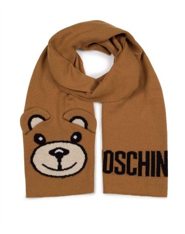 Sciarpa donna Moschino teddy bear in lana marrone C23MO15 30637