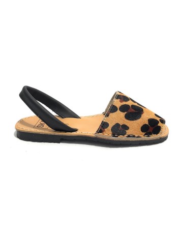 Sandalo donna minorchina Ska Shoes Ibiza in pelle cavallino st animalier DS22SK17