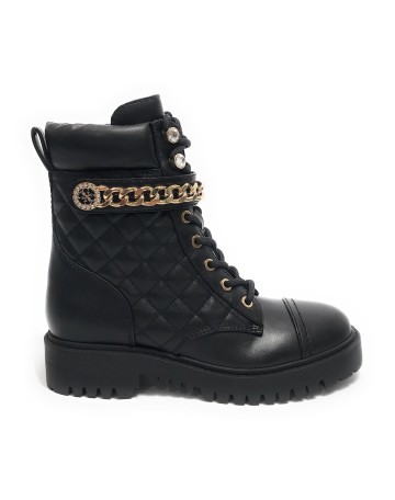 Scarpe donna Guess anfibio Odyssa ecopelle black D22GU38 FL8ODSELE10