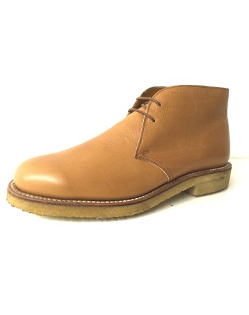 SCARPE UOMO GRENSON POLACCHINO ALLACCIATO MARRONE CUOIO MIELE FATTA A MANO S4