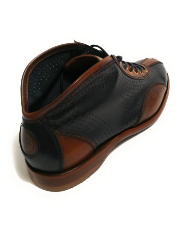 Scarpe uomo Botti polacchino Piper col. blu camel/ dattero U18BO04