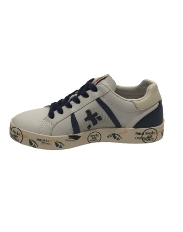 Sneaker Premiata Andy Lace in pelle white/ blu navy ZS23PR02 18179360