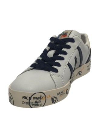Sneaker Premiata Andy Lace in pelle white/ blu navy ZS23PR02 18179360