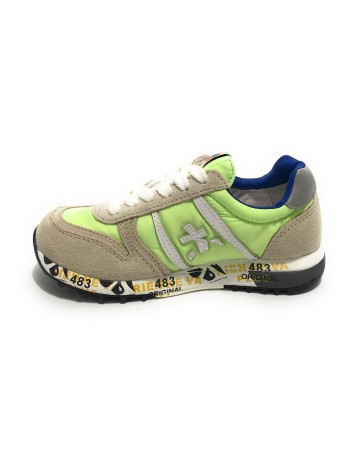 Sneaker Premiata Sky suede grigio/ nylon light green ZS23PR04 18039355