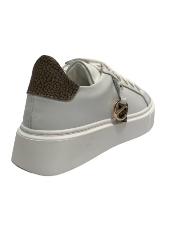 Scarpe donna Borbonese sneaker in pelle white/ natural op DS23BO04 6DX901